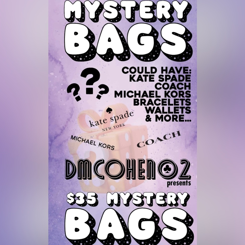 Mystery Bags $35- Designer Bags/wallets/wristlets and more!! Come Join the fun!!